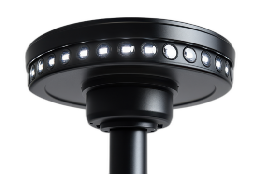 Black light with lights isolated on transparent background.