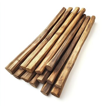 Photo of bomboo sticks Isolated on white background