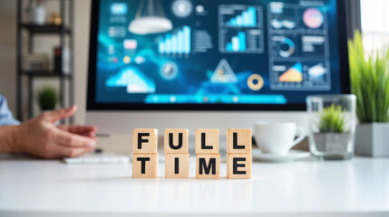 Full time work represents stable employment, structured hours and long-term job roles