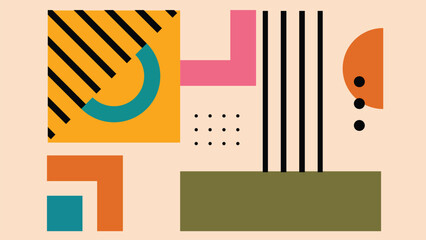 Playful Geometric Elements Background