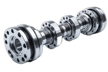 Crank with steel bearing, isolated on transparent background.