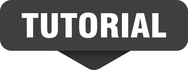 tutorial sticker. tutorial sign on transparent background