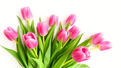 Vibrant Pink Tulips A Stunning Bouquet of Spring Flowers