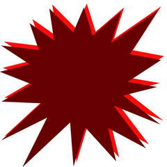 Set of Black Cartoon Explosion shape. starburst, comic cartoon shape design element vector illustration