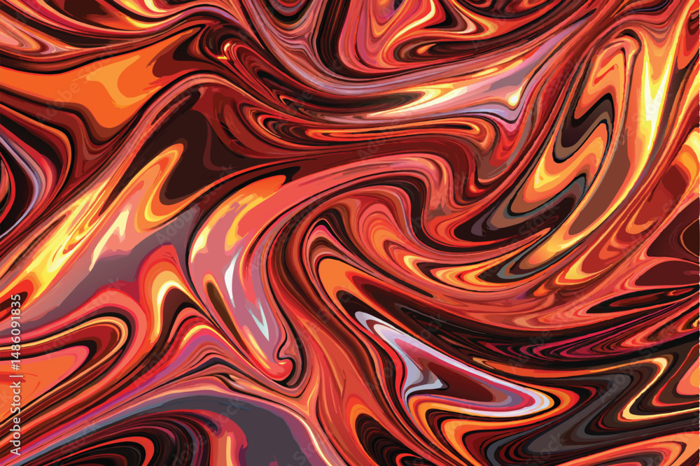Poster abstract swirls of fiery colors seamlessly blending with a translucent effect