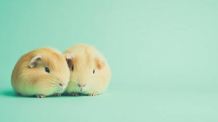 Two guinea pigs close together