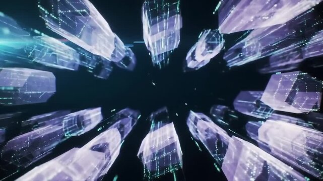 Digital Cityscape: Futuristic city design, floating structures in a digital realm, conveying innovation and technological advancement, a world where the impossible becomes reality.