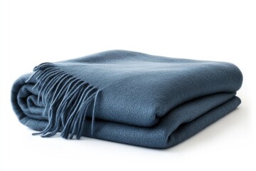 Soft, deep teal blanket with fringe