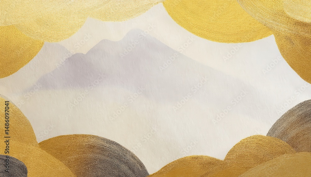 Poster abstract gold and beige wavy textured background for branding, luxury print, web design or product p
