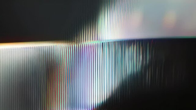 AI Generated illustration of abstract blurred colorful glitch screen background in high-speed motion