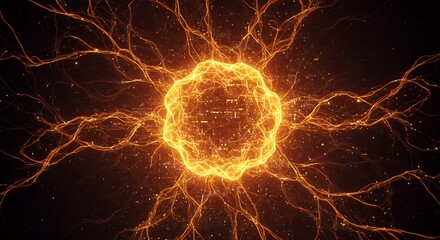 Glowing Sphere and Tendrils