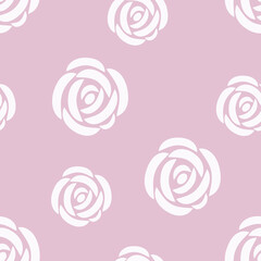 Vector rose seamless flower background pattern. Cute floral fabric isolated. Springtime floral for Valentine cards, fabric, scrapbooking, stationery, wrapping, textiles and wallpaper.