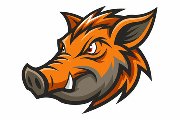 boar head logo vector on white background