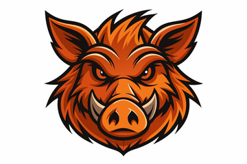 boar head logo vector on white background