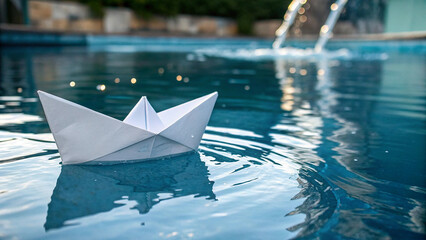 boat in the pool