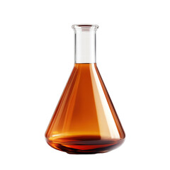 Isolated Erlenmeyer Flask with Amber Liquid