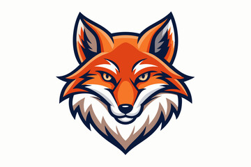 Fototapeta premium fox head logo vector on white background