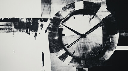 Minimalist kinetic clock in monochrome