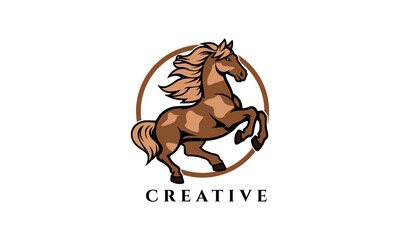 Magnificent horse Logo Template