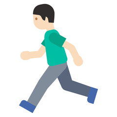 Fototapeta premium Running Person Illustration Clipart Isolated on White Background