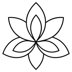 Minimal Line Art Floral Flower line art vector