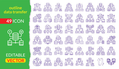  outline data transfer icon