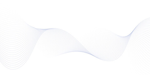 Abstract wave element for design. Digital frequency track equalizer. Stylized line art background. Vector illustration. Wave with lines created using blend tool.