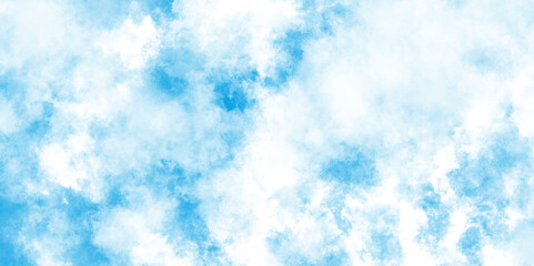 abstract white cloud on blue sky background, Light sky blue shades watercolor grunge blue background, blurred and grainy Blue powder explosion on white background.