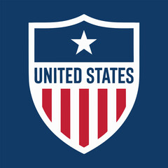 Fototapeta premium Flag American vector icon illustration design template