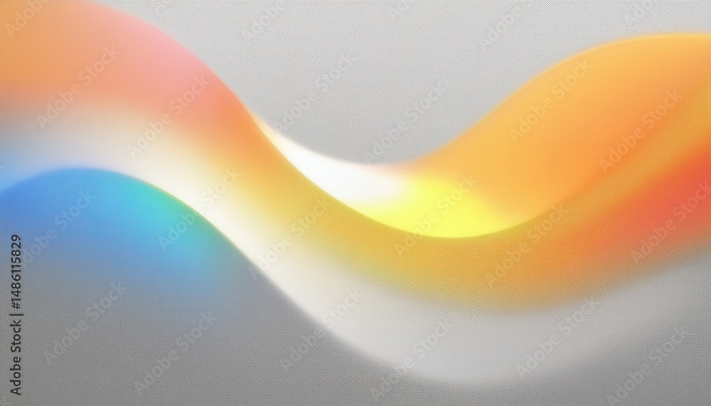 Poster soft gradient light wave with abstract color spectrum blur in motion for modern web design, digital branding, or minimalist print background

