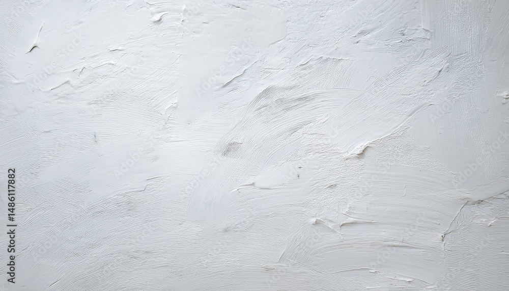 Poster textured white plaster wall background with abstract brushstroke pattern for minimalist web design, 