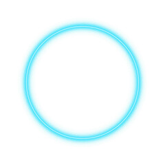 Blue teal grain neon glowing circle with futuristic ring shape and modern light effect for tech or digital design