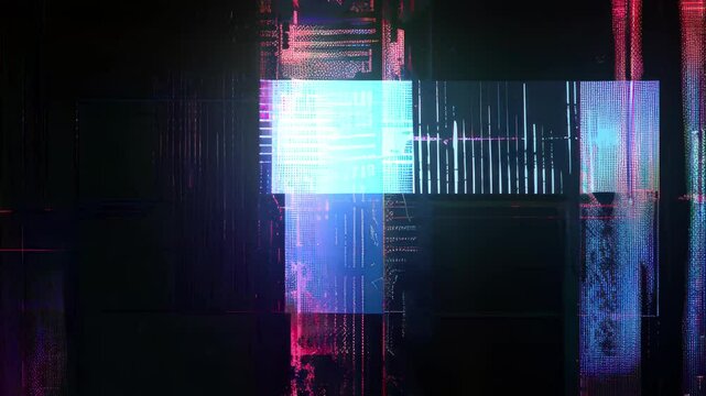 AI Generated illustration of multicolored glitch background with high-speed motion