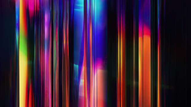 AI Generated illustration of colorful glitch background with high-speed motion