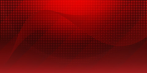 Red diagonal geometric shape with halftone. Modern fiber textured vector