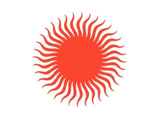 Colourful sun and sun rays