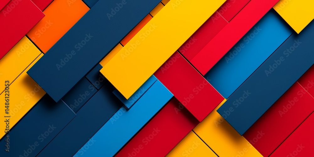 Aufkleber colorful background with red, yellow, and blue squares. the squares are arranged in a way that creat