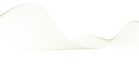 Abstract green wave element for design. Digital frequency track equalizer. Stylized line art background. Vector illustration. Wave with lines created using blend tool."