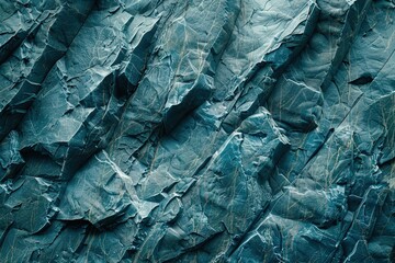 Cracked blue stone surface with sharp, textured layers and natural rugged patterns.