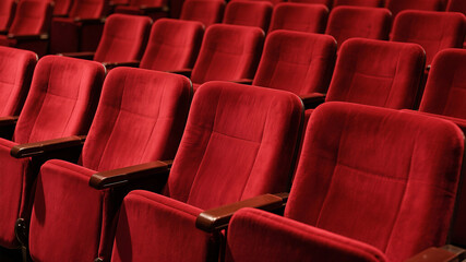 Fototapeta premium red seats in a cinema