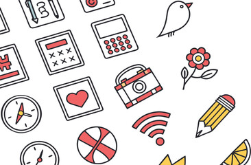 set of icons for web design