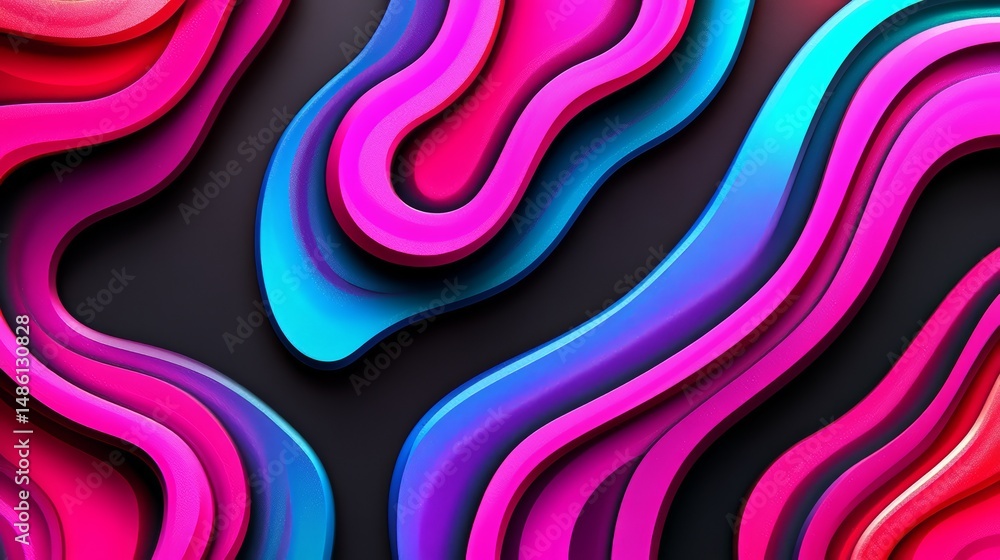 Aufkleber colorful, abstract design with a black background. the design is made up of many different colors an