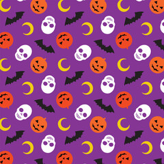 Seamless halloween pattern background.