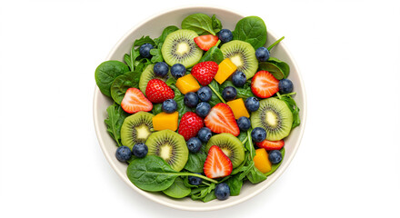 Fresh Fruit Salad with Hardy Kiwi and Strawberries