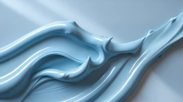 Consistency of Toothpaste. Close-up view of abrasive dental paste applied.