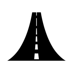 A black and white image of a stylized road diminishing into distance