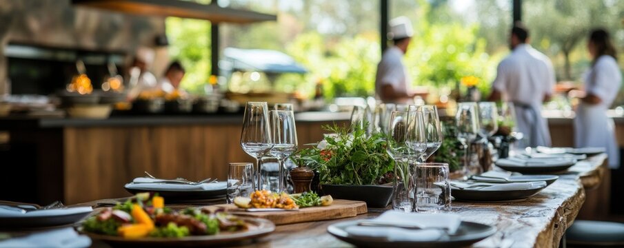 Gourmet Culinary Delights:  A Luxurious Outdoor Dining Experience