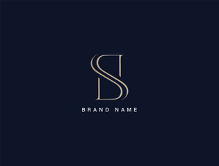 Fototapeta premium letter sd luxury minimal brand logo design, sd lettering, sd initials