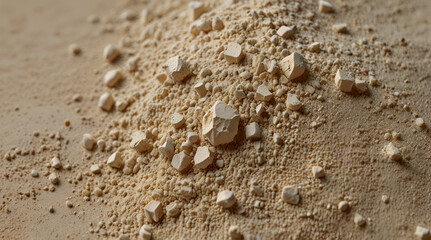 Close-up of fine ivory-colored powder with soft texture,generative.ai
