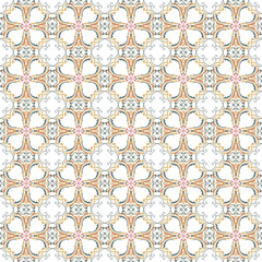 Soft Turkish Floral Geometric Pattern – Seamless Light Islamic Motif with Ornamental Details